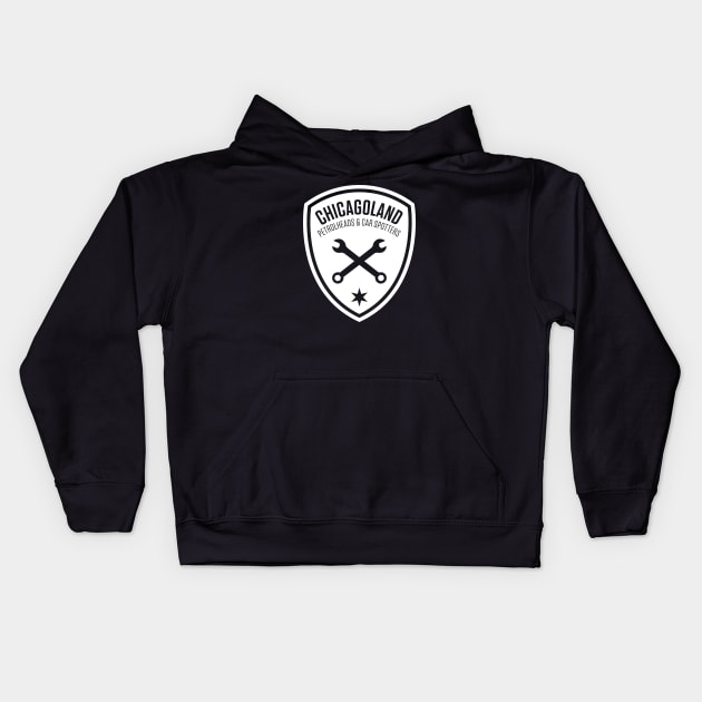 Chicagoland Petrolheads & Car Spotters - White Kids Hoodie by DeluxeGraphicSupply